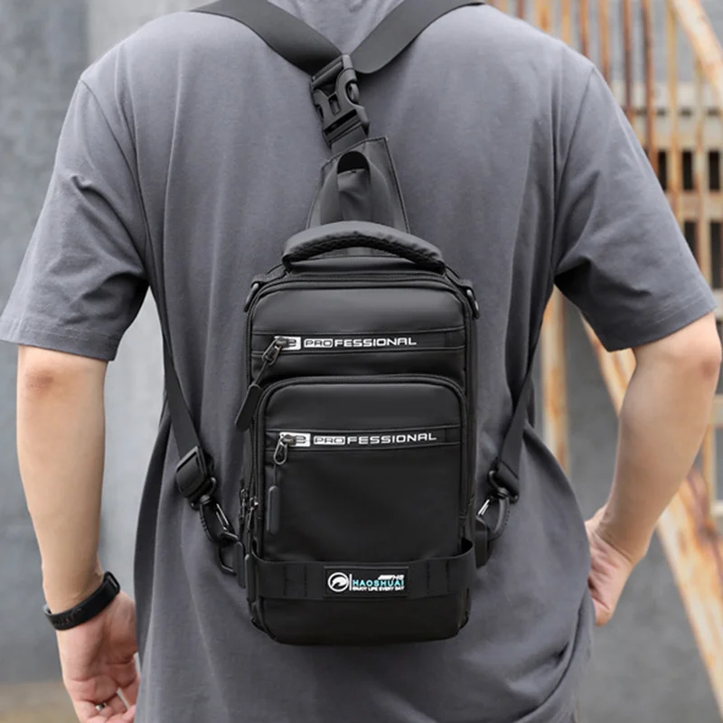 Multifunction Bags for Men Nylon Backpack Crossbody - Image 4