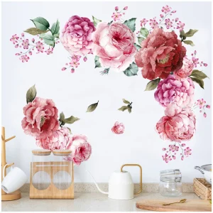 Home Wall Living Room Decoration Watercolor Peonies