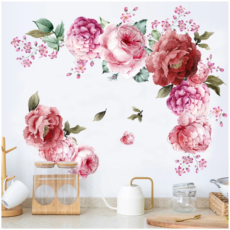Home Wall Living Room Decoration Watercolor Peonies