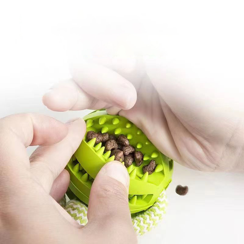 Dog Toys Treat Balls Interactive Hemp Rope Rubber - Image 5