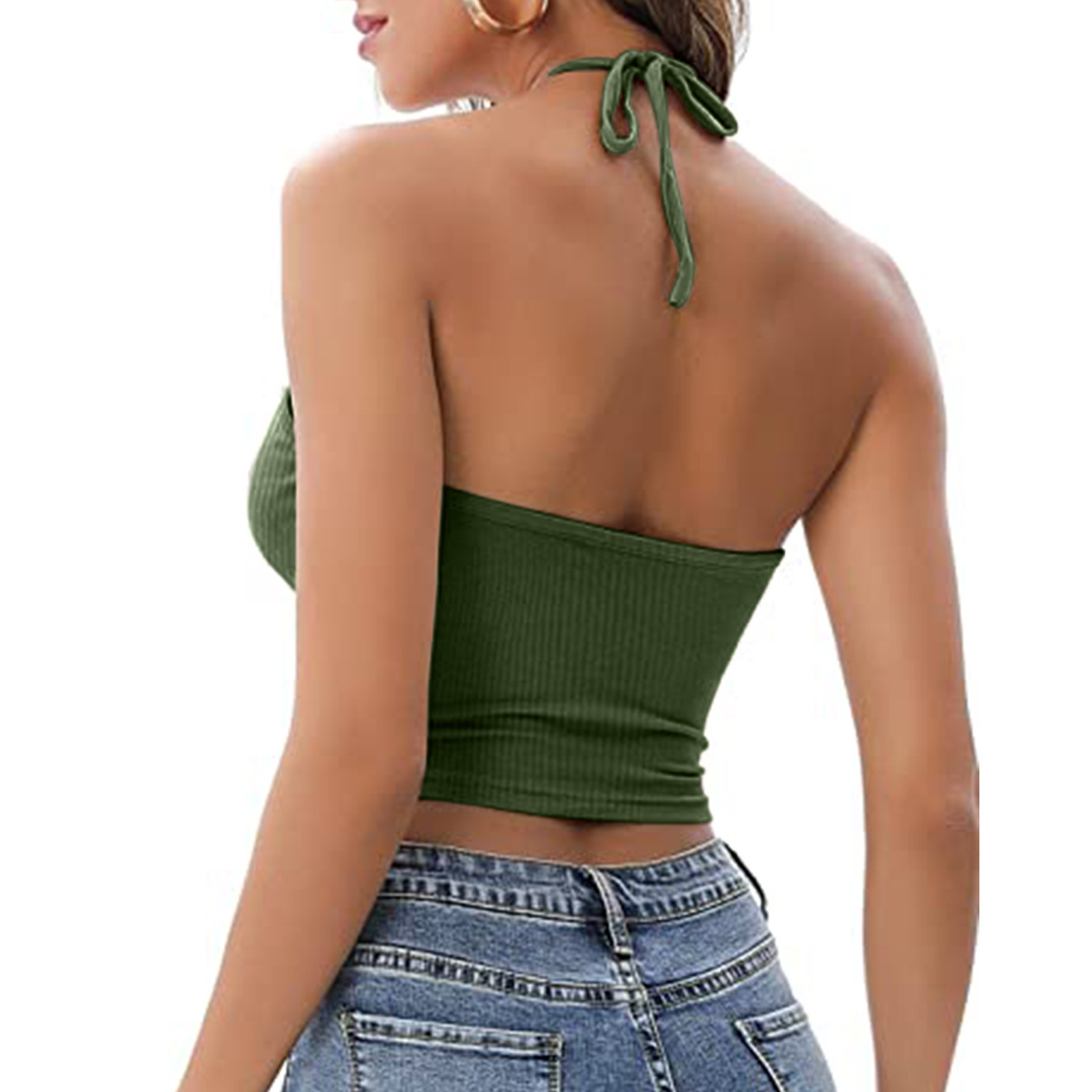 Camisole Halter Vest Women Summer Sexy Hollow Tops - Image 8