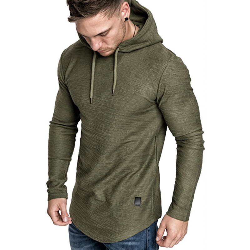 Men Hoodie Sweatshirt Casual Long Sleeve Slim Tops Gym - Image 6