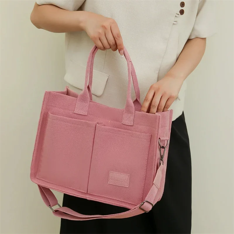 Casual Daily Canvas Tote Shoulder Bags Women Mommy Bag - Image 3