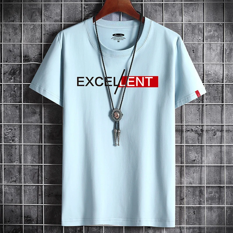 Cotton Summer Men's Short-sleeved T-shirt Bottoming - Image 5