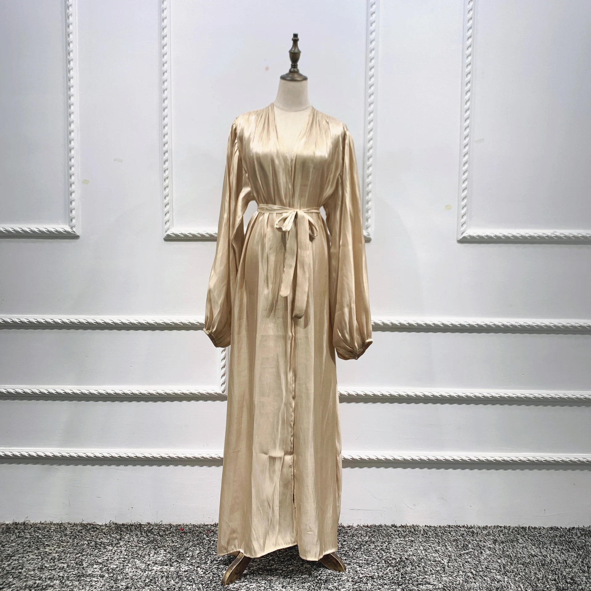 Eid Muslim Abaya Dress Kimono for Women Fashion Shining - Image 8