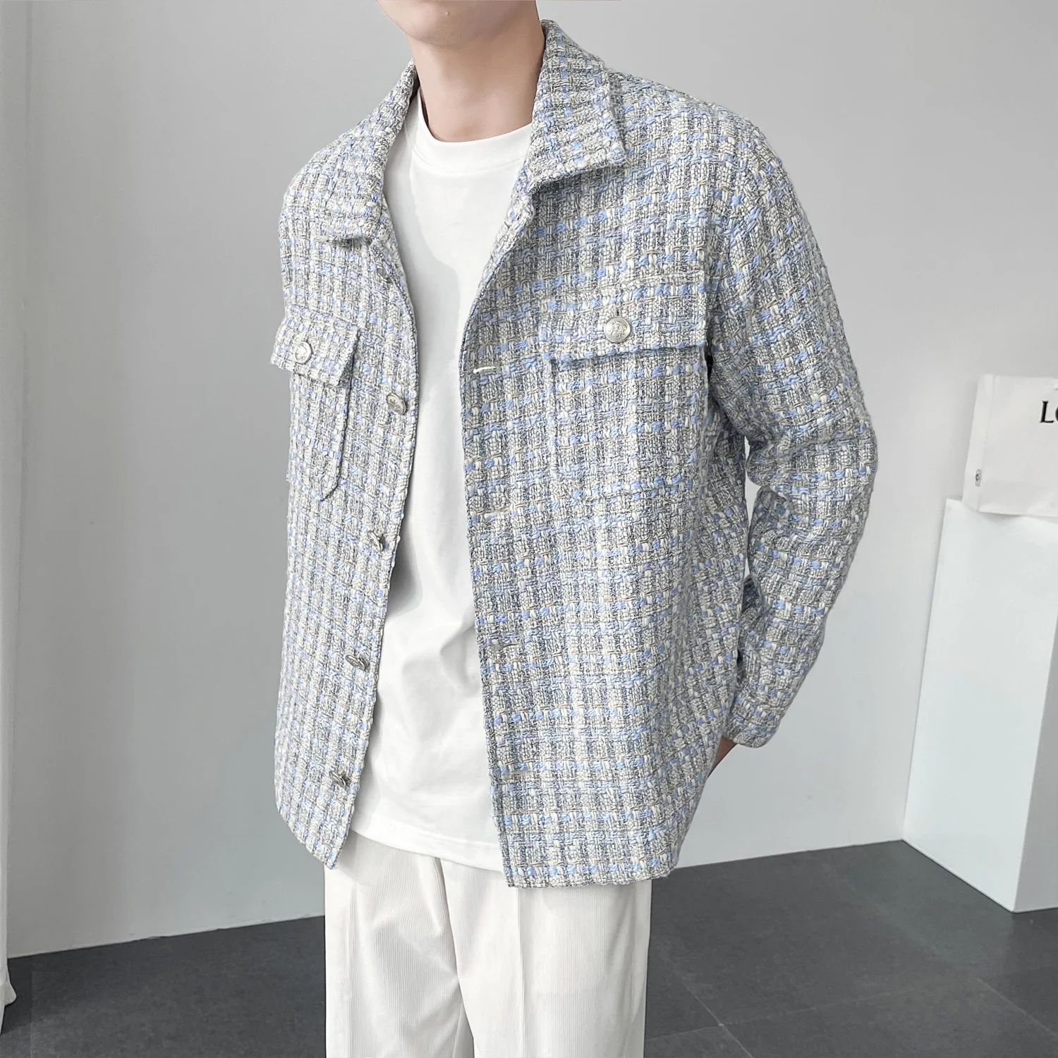 Small Fragrance Jacket Casual Men Wear Loose Coat - Image 2