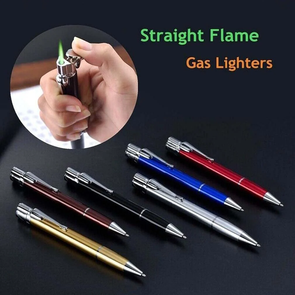 Creative Metal Signature Pen Lighter Windproof Gas - Image 3