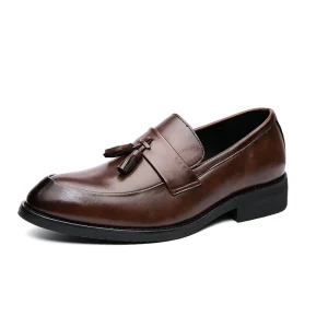 Casual Men Loafers Classic Tassel Men Leather Shoes