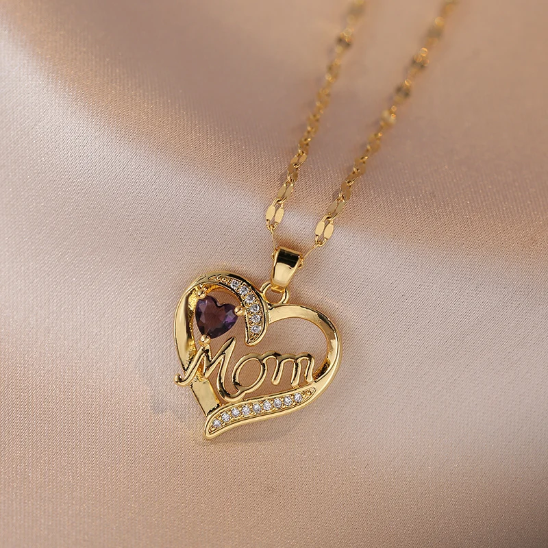 Mother's Day Jewelry High Grade Zircon Heart Flower - Image 4