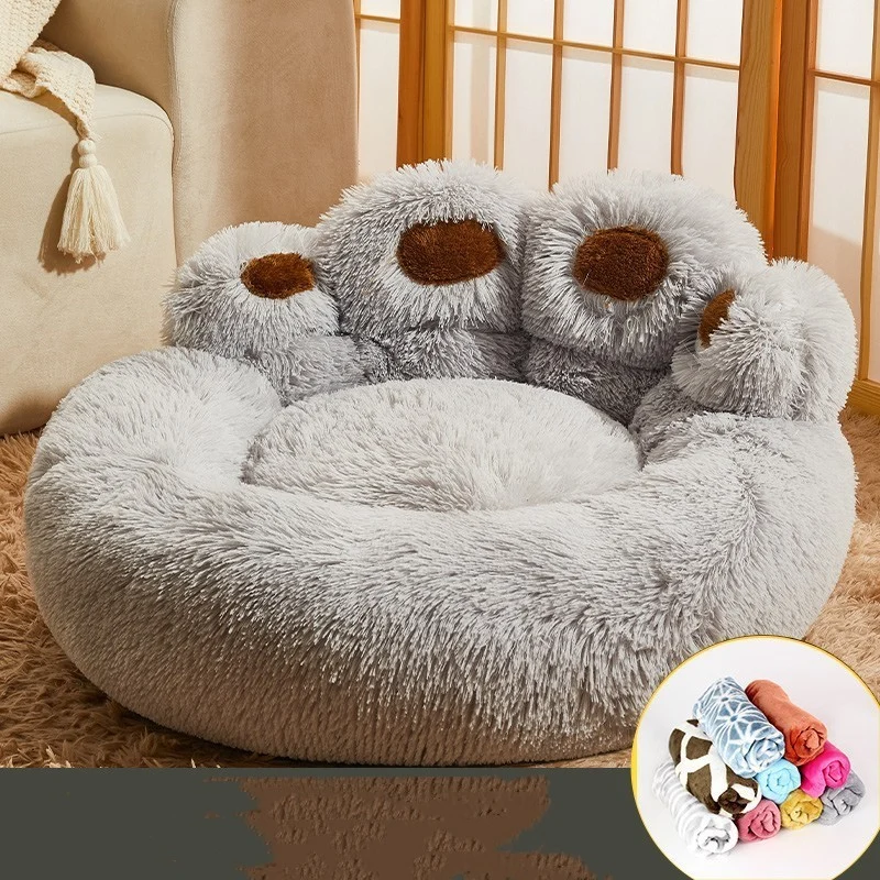 Fluffy Dog Bed Winter Warm Large Pet Products Small - Image 6