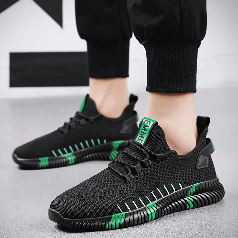 Mesh Sneakers Men Breathable Lightweight Running Shoes - Image 3
