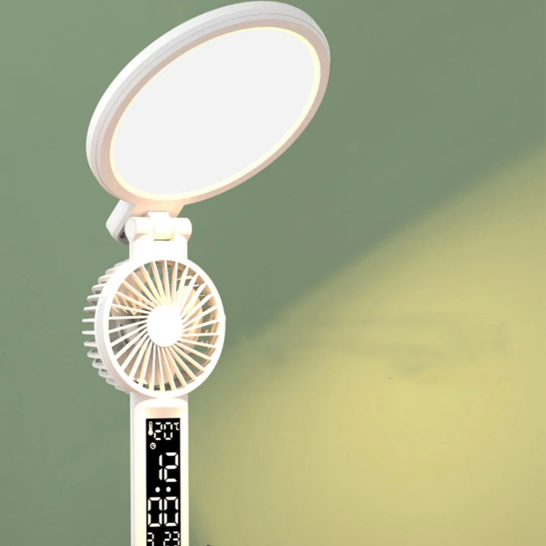 LED Clock Table Lamp USB Chargeable Dimmable Desk Lamp - Image 6