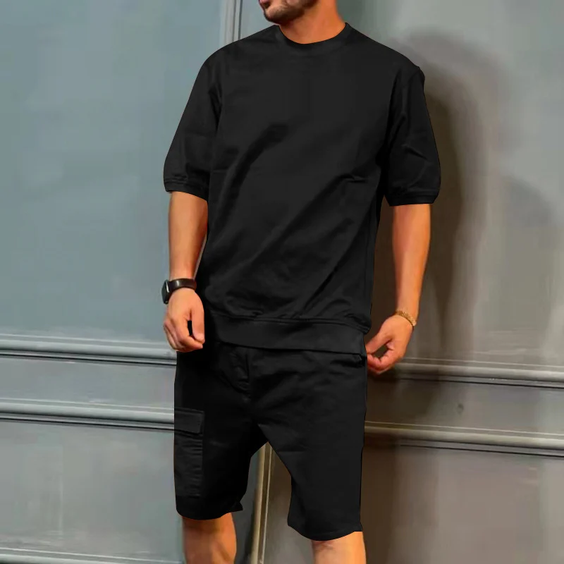 Men's Workwear Multi-pocket Shorts Tracksuit - Image 2