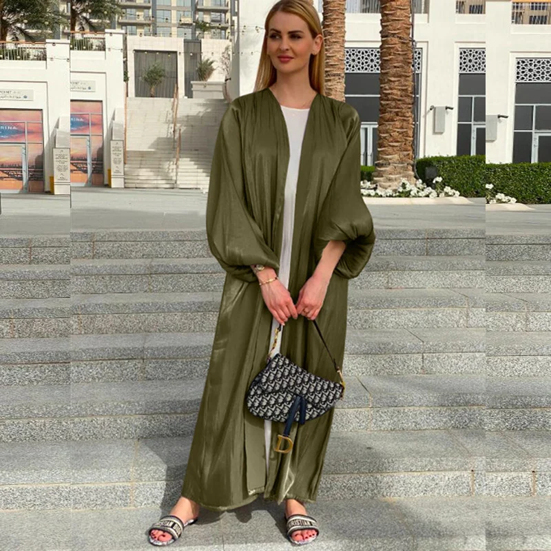 Eid Muslim Abaya Dress Kimono for Women Fashion Shining - Image 4