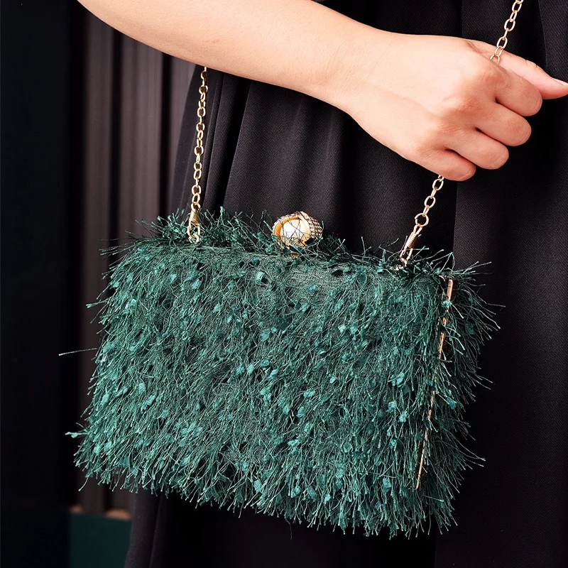 Tassel Handbags Women Dress Party Evening Bag Fashion - Image 3
