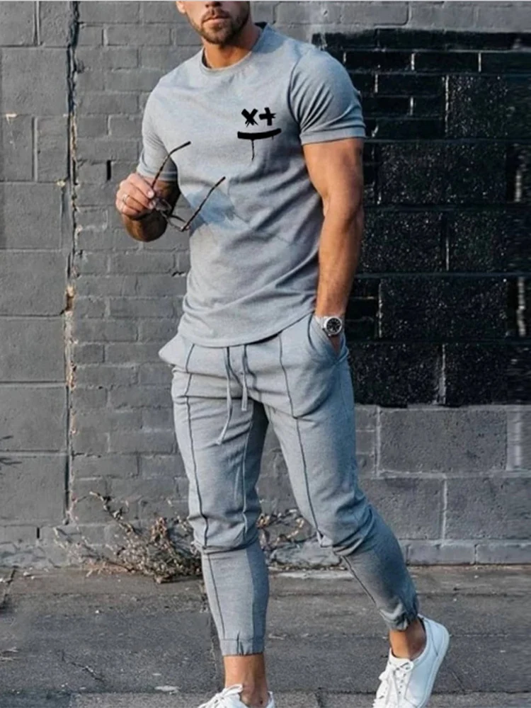 Men's Short Sleeve T-Shirt Tracksuit - Image 2