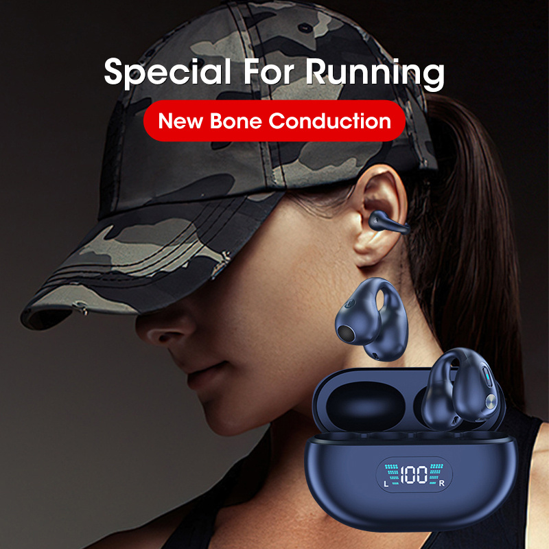 Bone Conduction Ear-Clip Wireless Earbuds – Bluetooth 5.3