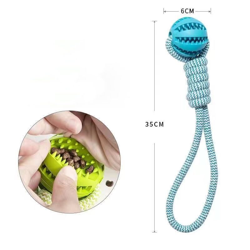 Dog Toys Treat Balls Interactive Hemp Rope Rubber - Image 7