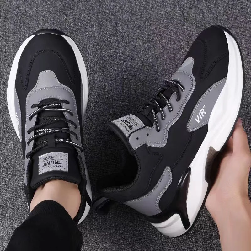 Fashion Black White Sneakers Casual Outdoor Lightweight - Image 4