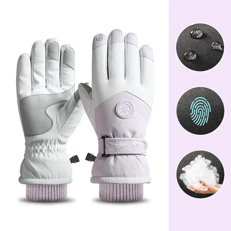 Snowflake Cartoon Print Gloves Winter Touchscreen - Image 10