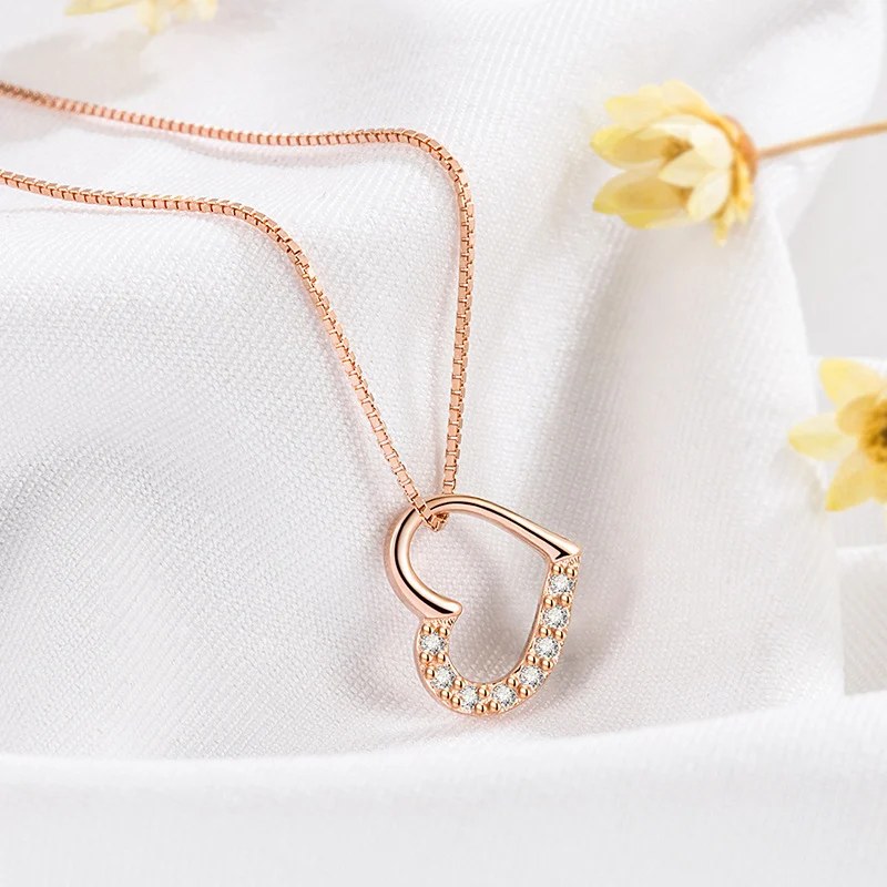 S925 Sterling Silver Love Heart Pendant Necklace for - Image 6