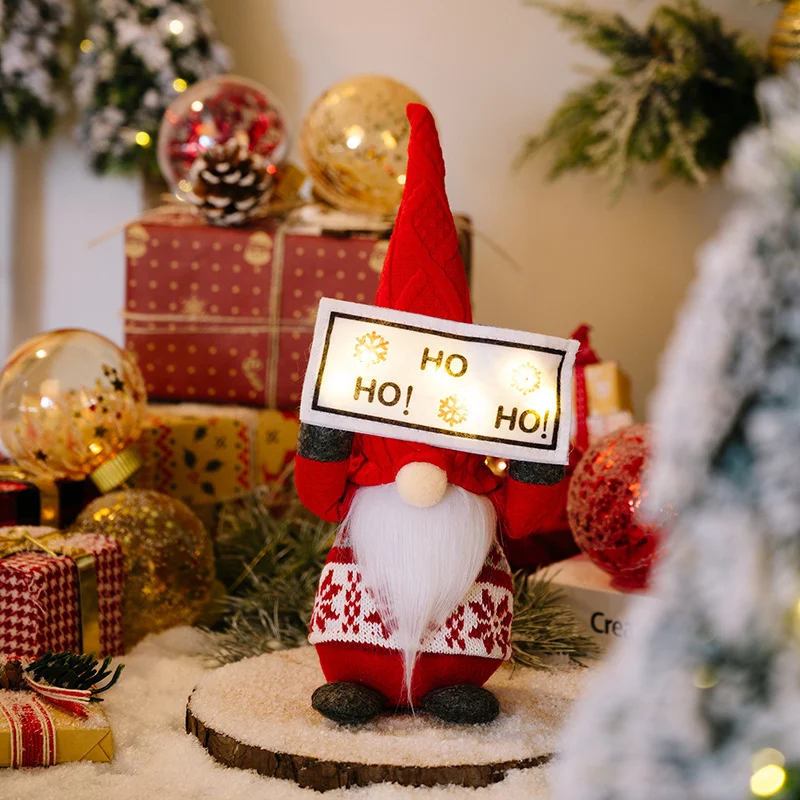 Christmas Fabric Decorative Faceless Doll Ornament - Image 2